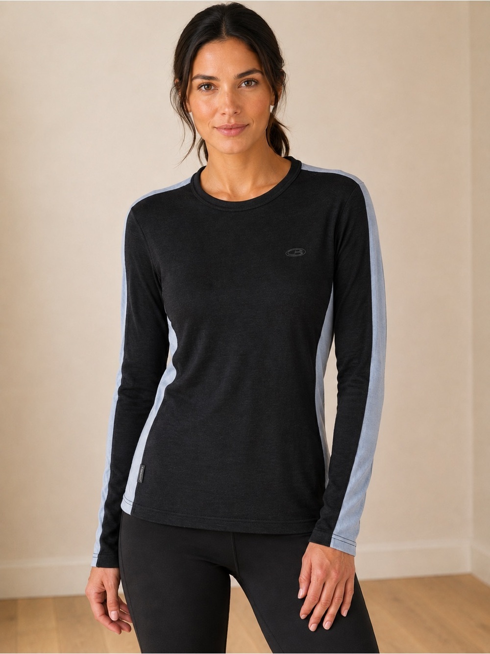 Icebreaker | Bodyfit 260 Merino Wool Long Sleeve Base Layer Tee | XS Black Gray